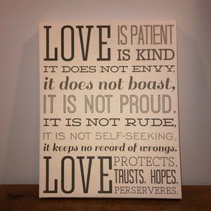 Love Is Patient Wall Canvas